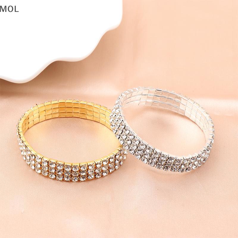 [MOL] Bộ trang sức cô dâu 4 cái/bộ Vòng Cổ Vòng tay nhẫn bông tai Bộ trang sức sang trọng tuyệt đẹp