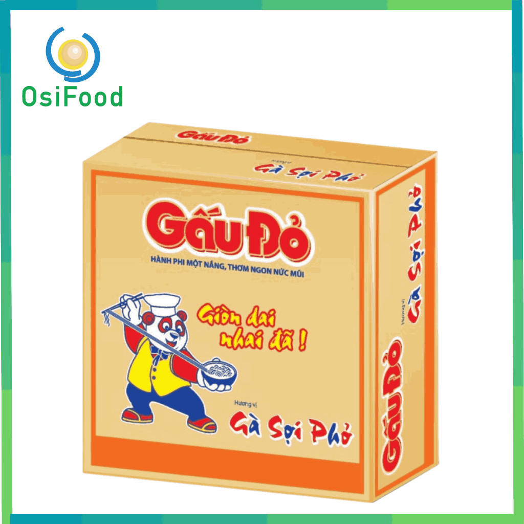 Mì Gấu Đỏ Gà Sợi Phở (30 Gói)_Thùng