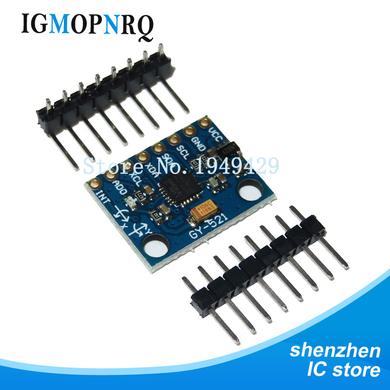 1 Bộ IIC I2C GY-521 MPU-6050 MPU6050 Cảm biến con quay hồi chuyển tương tự 3 trục + Mô-đun gia tốc k
