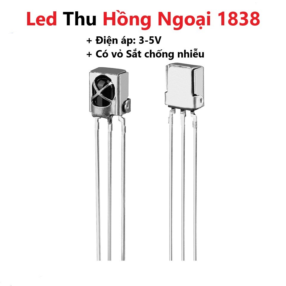 Led Thu Hồng Ngoại 1838 có vỏ sắt chống nhiễu - Mắt Thu Hồng Ngoại 1838T