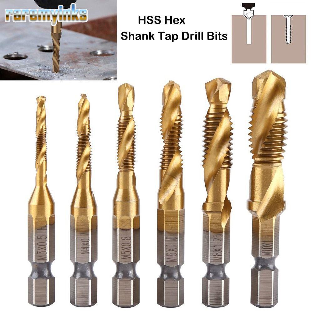 RAREM Hex Shank Dụng cụ cầm tay HSS Tap Drill Bits Máy vít Shank Tap Drill Bits