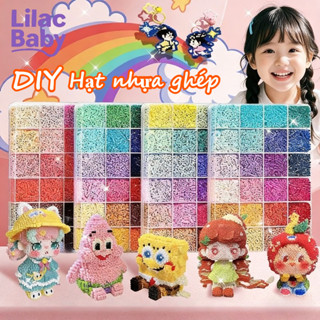 Bộ Xếp Hạt 2.6mm Đầy Đủ, Chất Liệu ABS An Toàn, Kèm Bàn Ủi Nhíp, Nhựa Combo Đầy Đủ Xếp Hình Pixel 48 Màu