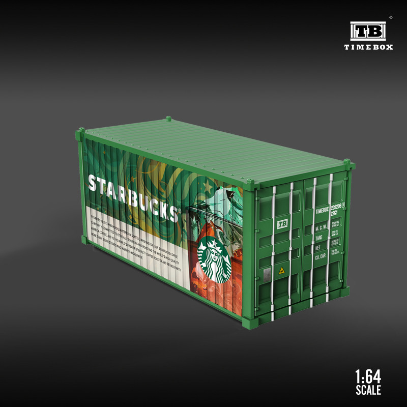 [ORDER] Mô hình diorama TIME BOX 1:64 Alloy 20ft Container-Starbucks TB640145