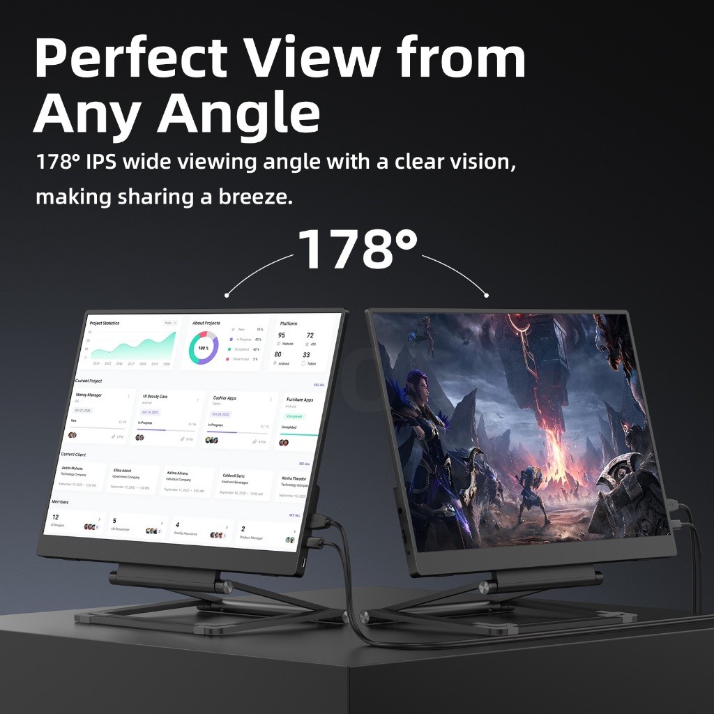 Màn hình mở rộng di động GOOJODOQ độ phân giải 2.5K, tốc độ làm mới cao 120Hz, kèm chân đế từ tính Gam màu sRGB 100% | BigBuy360 - bigbuy360.vn