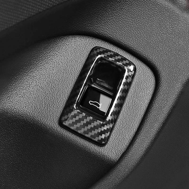 1 Chiếc Sợi Carbon Xe Điện Cửa Sau Nút Công Tắc Khung Bao Trang Trí Viền Phù Hợp Cho Xe BMW 5 Series