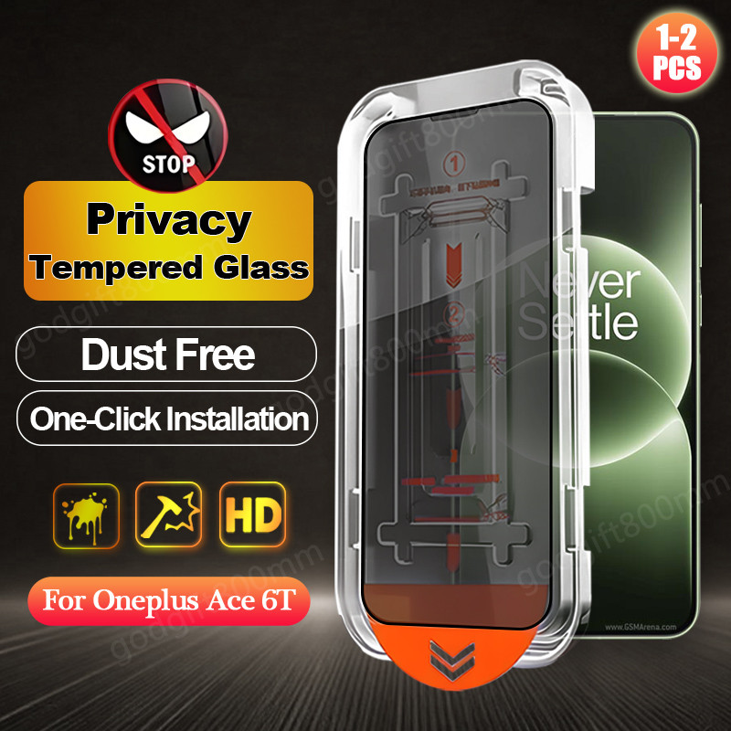 OnePlus Ace 6T 6 Tấm bảo vệ màn hình lắp đặt miễn phí bụi cao cấp cho OnePlus Ace 5 Pro Racing Ultra