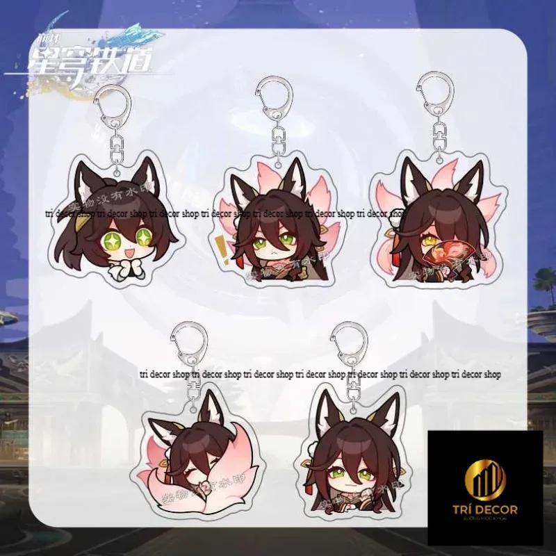 Fugue Anime KeyChain Honkai Star Rail Men Key Chain for Women Creative Art Kawaii Figure Cosplay Acr