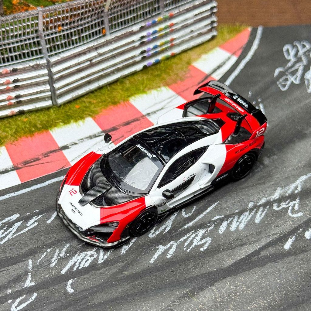 Masdi 1/64 McLaren Senna GTR Đỏ Hợp Kim Trắng Diecast Xe Mô Hình Đồ Chơi Quà Tặng Sinh Nhật