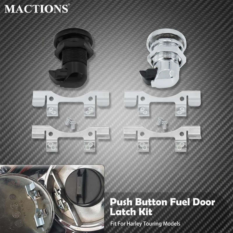 MA Xe Máy Đen / Chrome Sử Dụng LATCH PUSH Cửa Nút Khí Nắp Dầu Cho Harley Lưu Diễn Electra Street Gli