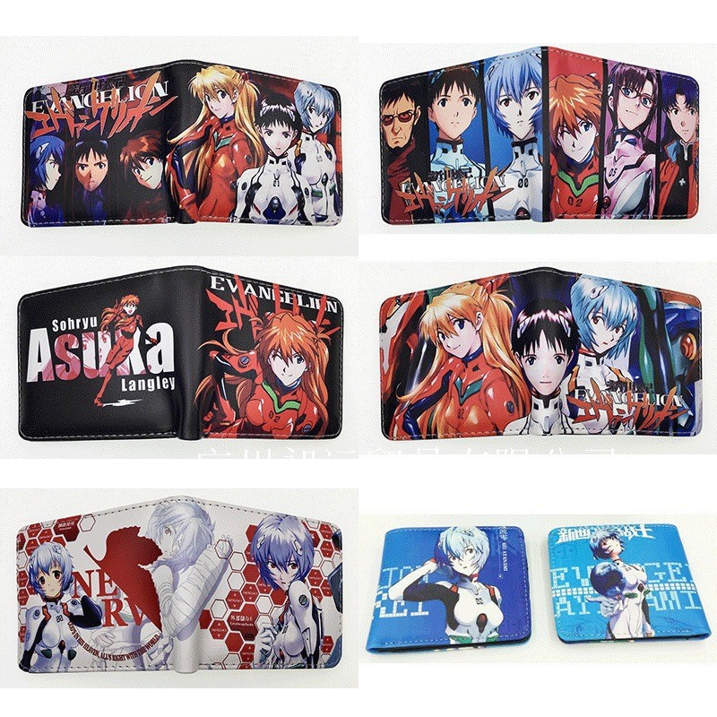 Ví đựng tiền xu D8EW Ví PU Evangelion