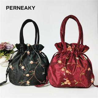 PERNEAKY Ví Thanh Lịch Handmade Thêu Hoa Túi Trang Sức Nữ