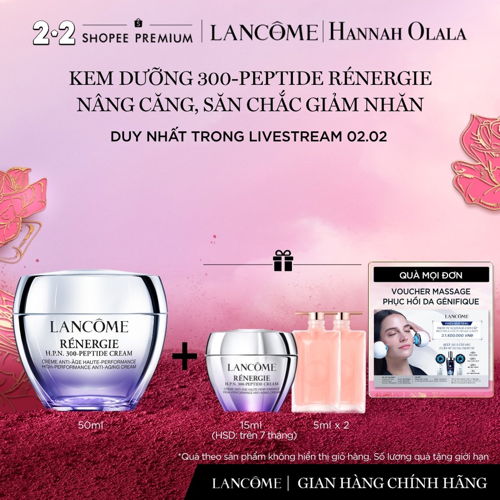[Lancome x Hannah] Kem Dưỡng 300-Peptide Rénergie Chống Lão Hoá & Nâng Căng, Săn Chắc 50ml
