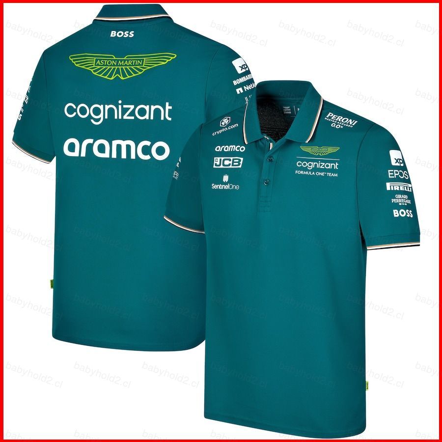 Áo Thun Polo Thể Thao Tay Ngắn 2023 F1 Aston Martin - Unisex Plus Size