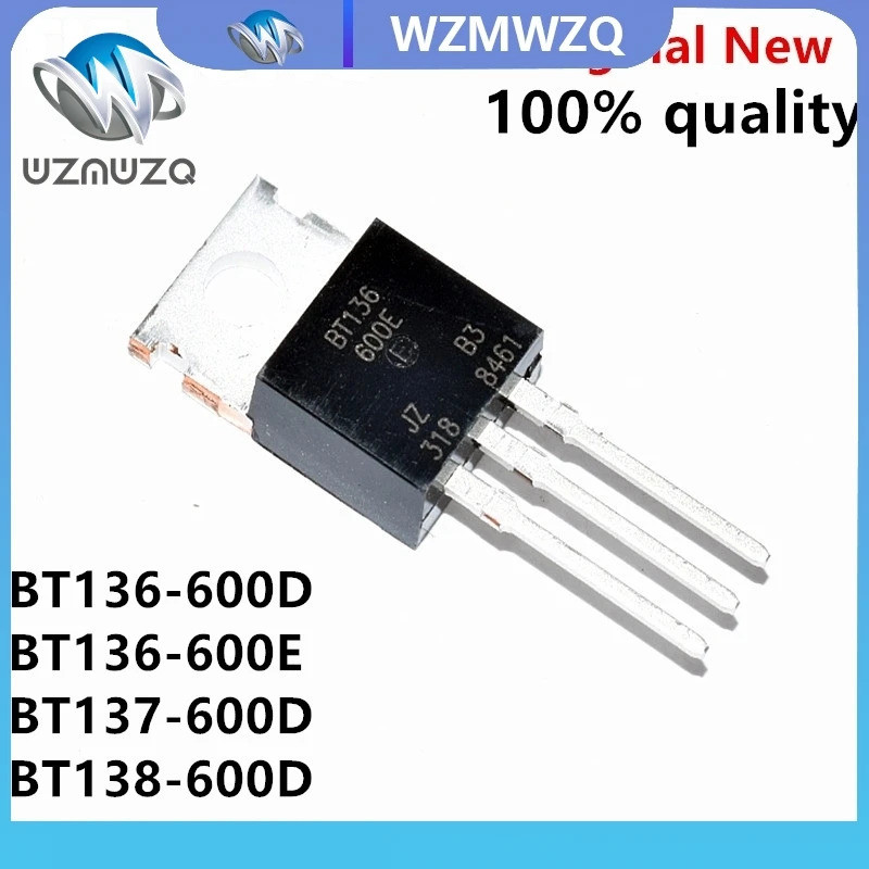 5 Chiếc BT136-600E BT136-600D BT136 600D TO-220 BT136-600 TRIAC BT137-600D BT138-600D BT139-600D Hiệ