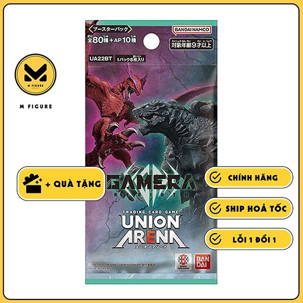 THẺ BÀI GAMERA - Rebirth - UNION ARENA [UA22BT]  (Bandai) PACK CARD CHÍNH HÃNG