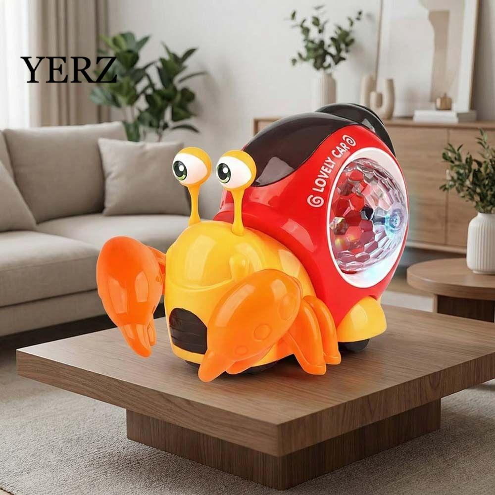 Đồ chơi đi bộ cua đèn LED YZ, Đồ chơi đi bộ thời gian đầy đặn bằng nhựa Đồ chơi cua ẩn sĩ nhảy múa, 