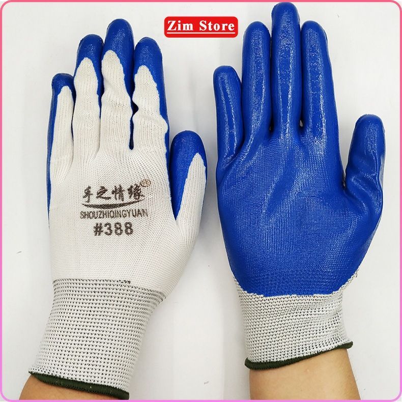 [Sỉ 36 Đôi] Găng tay lao động phủ sơn PU(loại dày) mã 388, Găng Tay Phủ Sơn 388