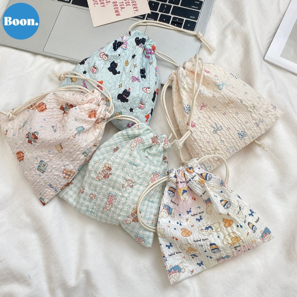 Túi vải rút chống bụi,Túi dây rút Thích hợp để mang theo mỹ phẩm, quần áo và đồ dùng cá nhân khi đi du lịch