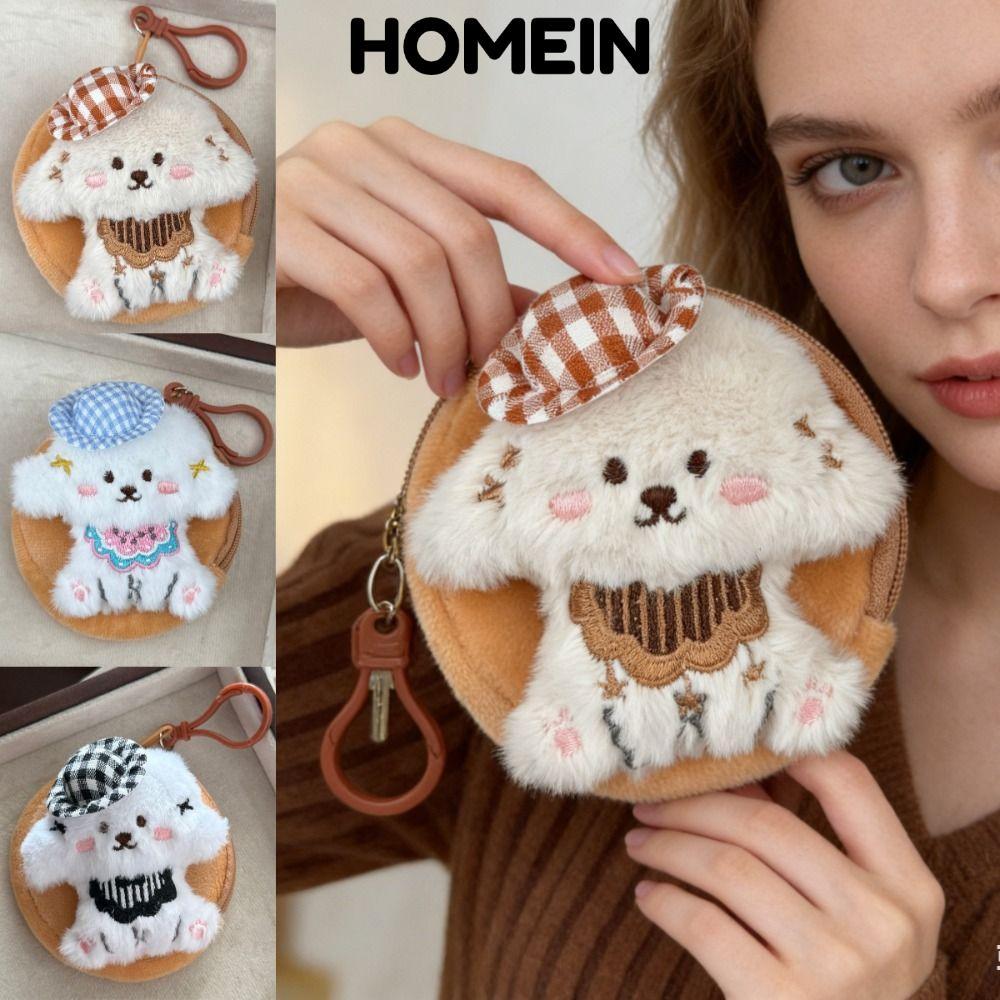 Ví đựng móc khóa HOMEIN, Mũ vải sang trọng Puppy Dog Coin Purse, Túi Mini đa năng dễ thương Tai nghe
