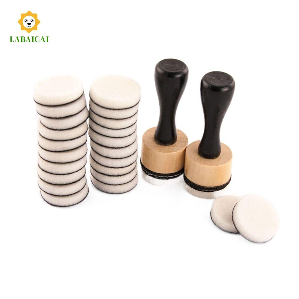LABAICAI Mini Ink Paints Mixing Blending Tools, DIY Scrapbooking Domed Flat Domed Foam Refills Tool,