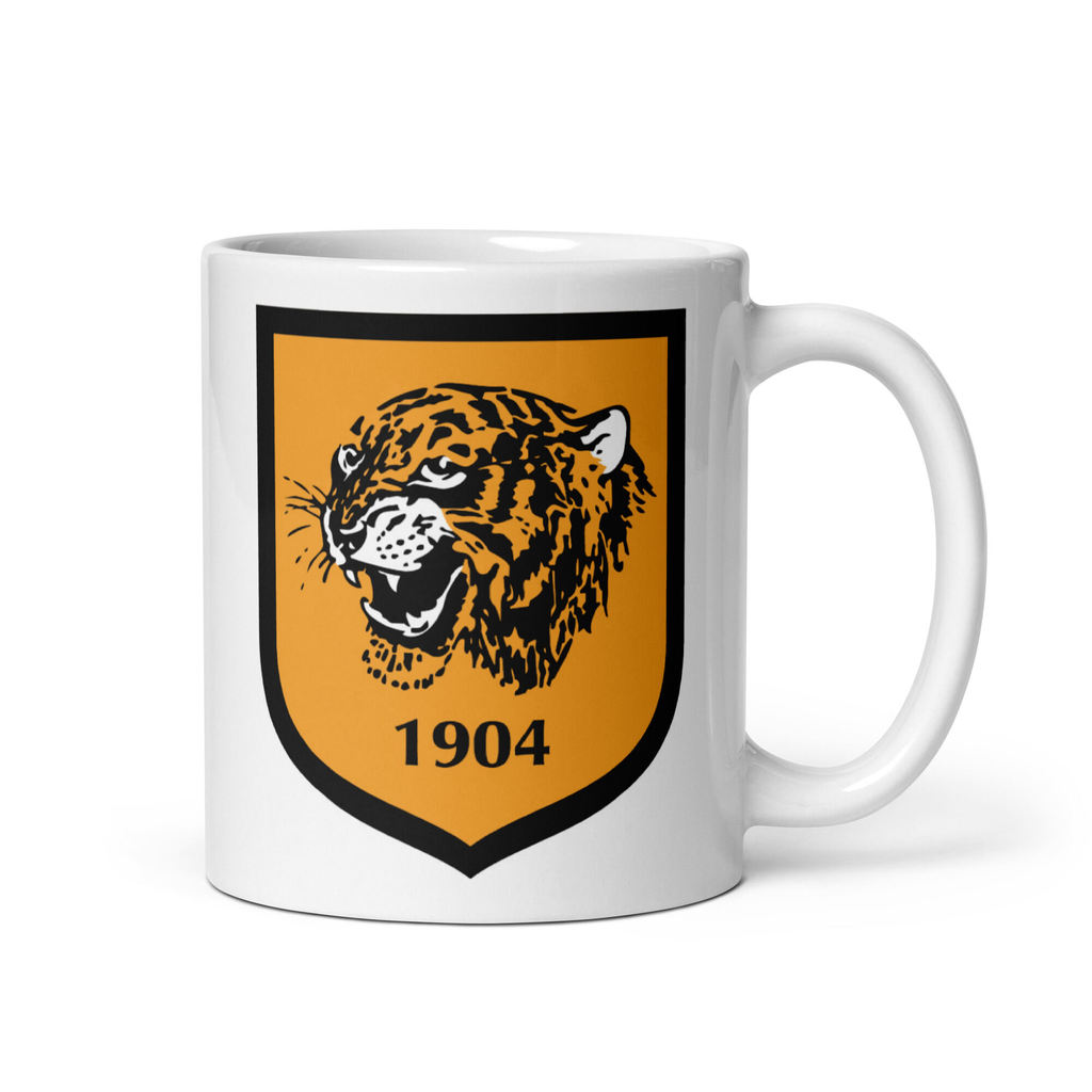 Cốc cà phê Cooler King Hull City FC 11 Oz màu trắng – Thích hợp làm trà và quà tặng. Quà lưu niệm