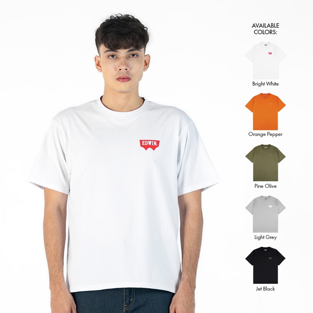 Mùa hè cotton nguyên chất EDWIN JEANS Áo thun nam tay ngắn hàng đầu