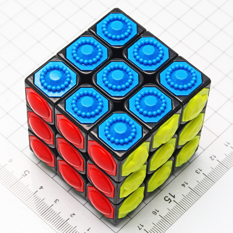 rubik 3x3 nam châm gan gan 356 maglev Khối rubik 3x3 cảm ứng, màu sắc phù hợp cho người khiếm sắc, n