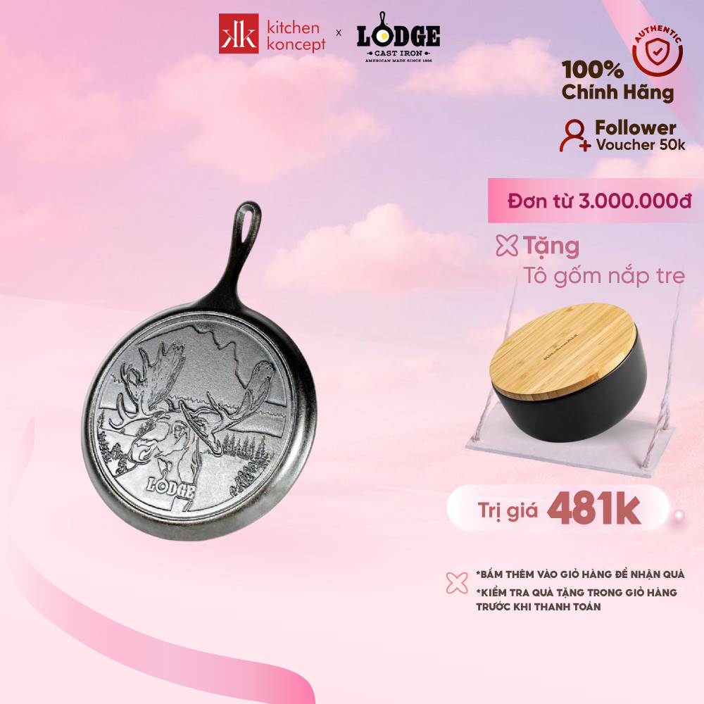 Chảo Gang Đáy Hình Nai Lodge - 26cm