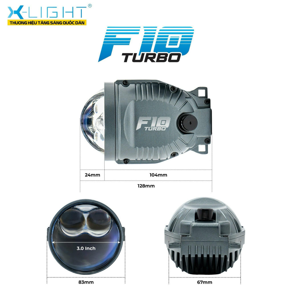 New   Bi LED Gầm GTR XLIGHT F10 turbo 2024 Kèm Mắt Quỷ Theo Đèn | BH 2 năm | Bi LED Gầm Quốc Dân 202