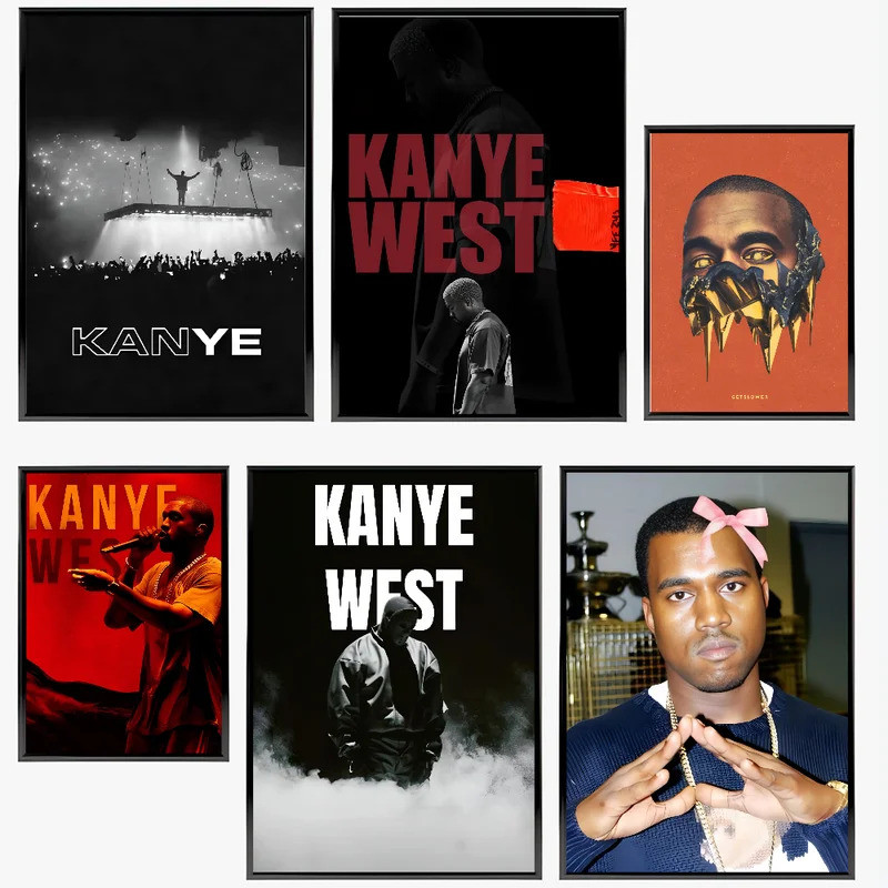1 K-Kanye West Yee Poster Poster Giấy In Nhà Phòng Khách Phòng Ngủ Lối Vào Quán Cafe Nghệ Thuật Tran
