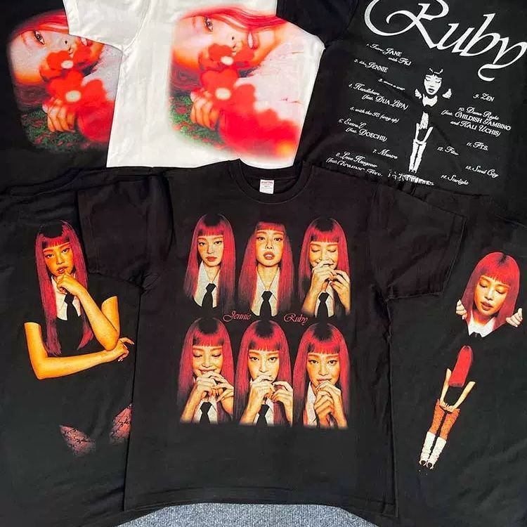 Complex LA Rubify của Jennie áo phông kỷ niệm blackpink tay áo ngắn