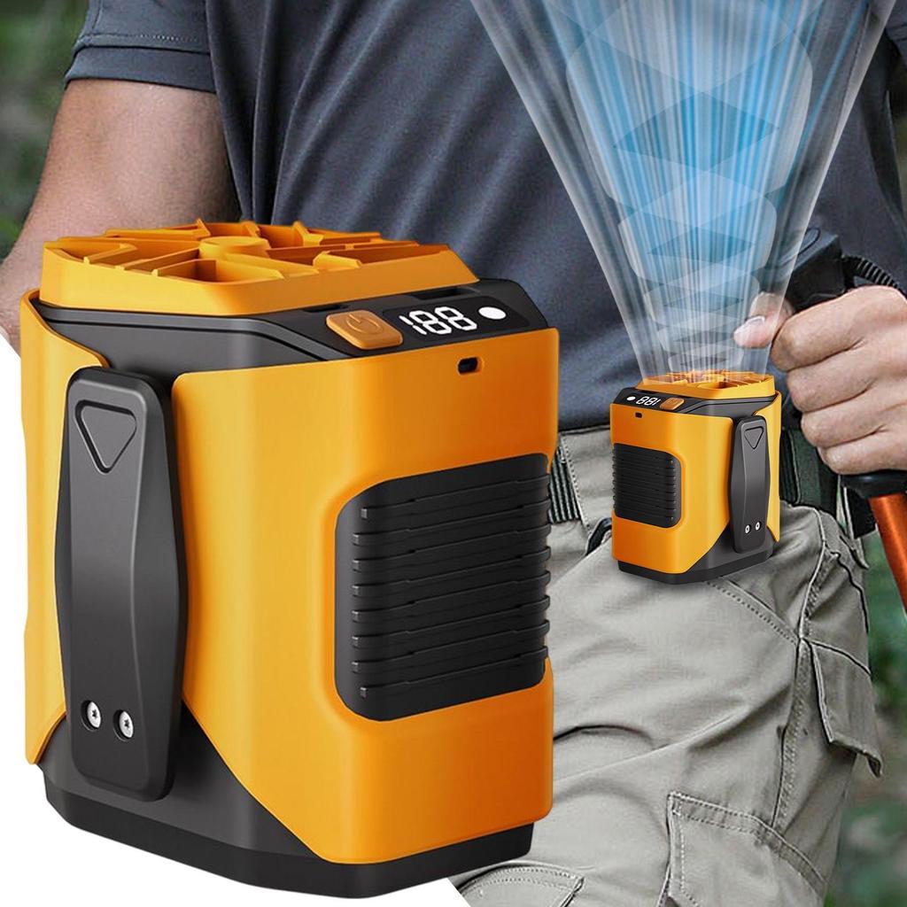 Waist Fan Clip On Rechargeable Personal Belt Waist Fan Lightweight Wearable Shirt Cooler 100 Adjusta