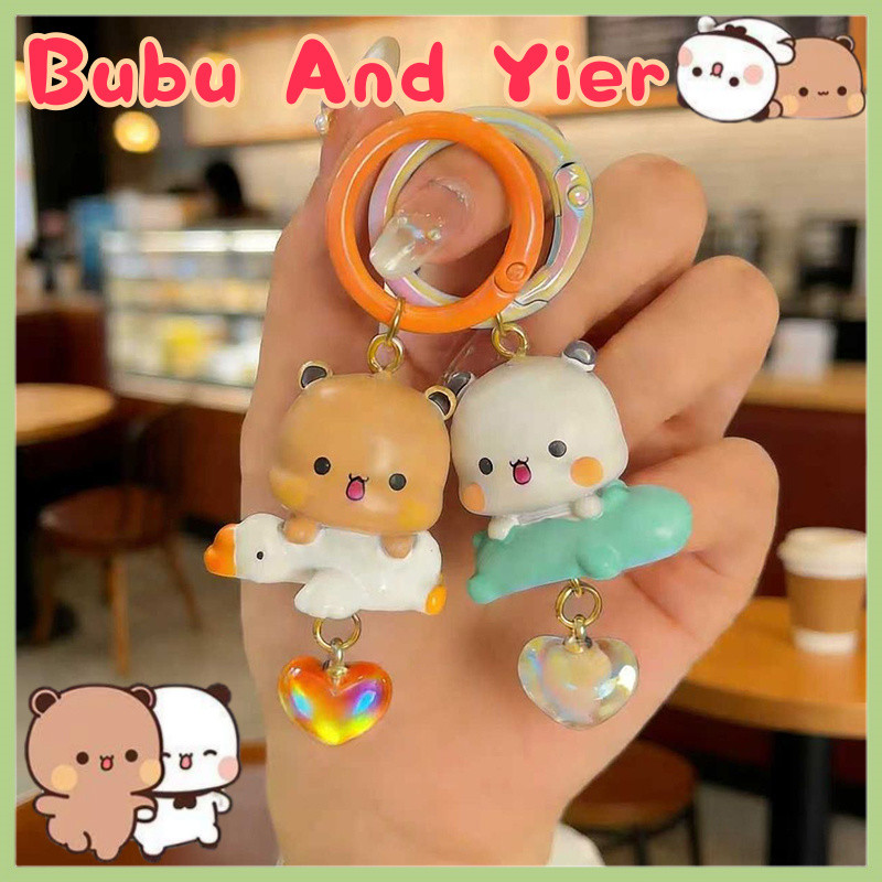 Hoạt Hình Bubu Móc Khóa Gấu Trúc Bubu Và Dudu Mặt Dây Chuyền Búp Bê Móc Khóa - Bubu Và Yier Móc Khóa