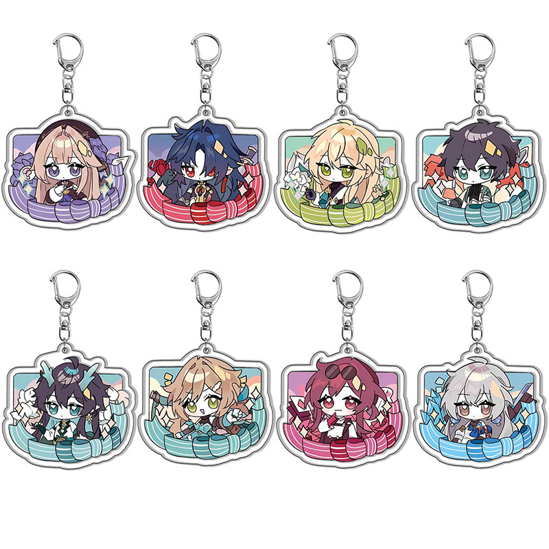 Honkai: Star Rail Keychain Imbibitor Lunae Sampo Koski Gepard Landau Key Ring Bag Accessories Game A