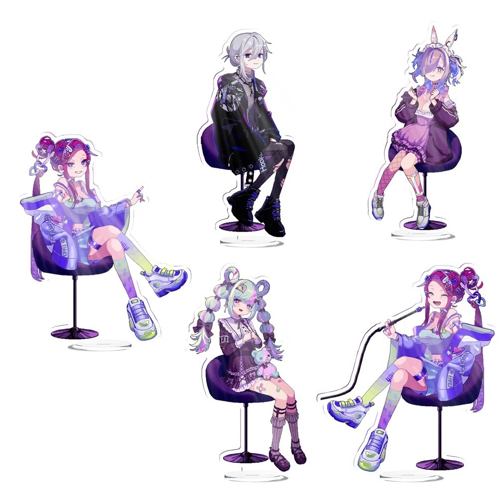 Standee Hookah Haze mô hình mica Toru Sumiki Kokoro Meigetsuin Amu Aigami Kurumi Komori anime trang 