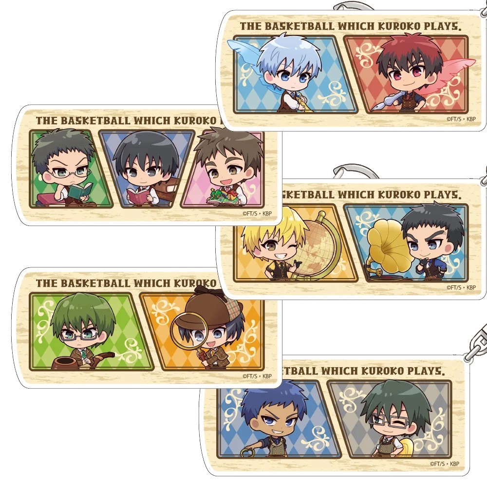 Móc khóa Anime Kuroko no Basket Tuyển thủ vô danh Kuroko Kagami Kise Aomine Midorima Mica chibi cute