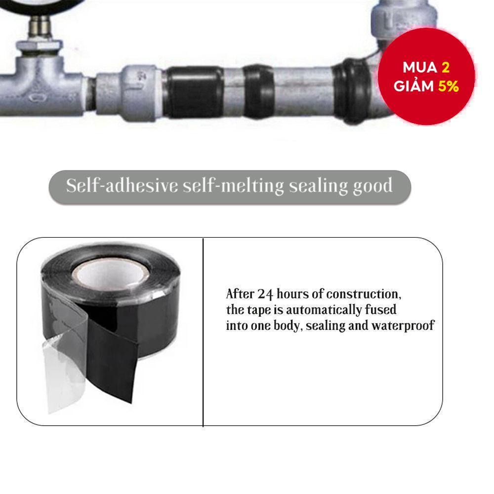Băng keo chống thấm nước, rò rỉ ống nước, băng keo dán ống nước, băng keo tự dính, băng keo cao su m