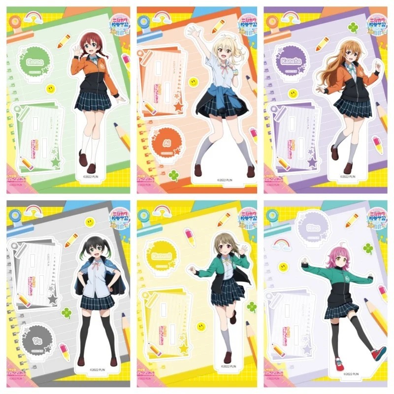 Standee Anime Love Live Nijigasaki mica mô hình trang trí bàn học Osaka Konoe Kanata Setsuna Yuki Ho