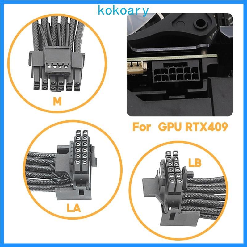 KOK RTX4090 RTX4080 12VHPWR Đến 4x8-Pin 3x8Pin 2x8pin 90 Độ Khuỷu Tay PCI-e đến 16-pin