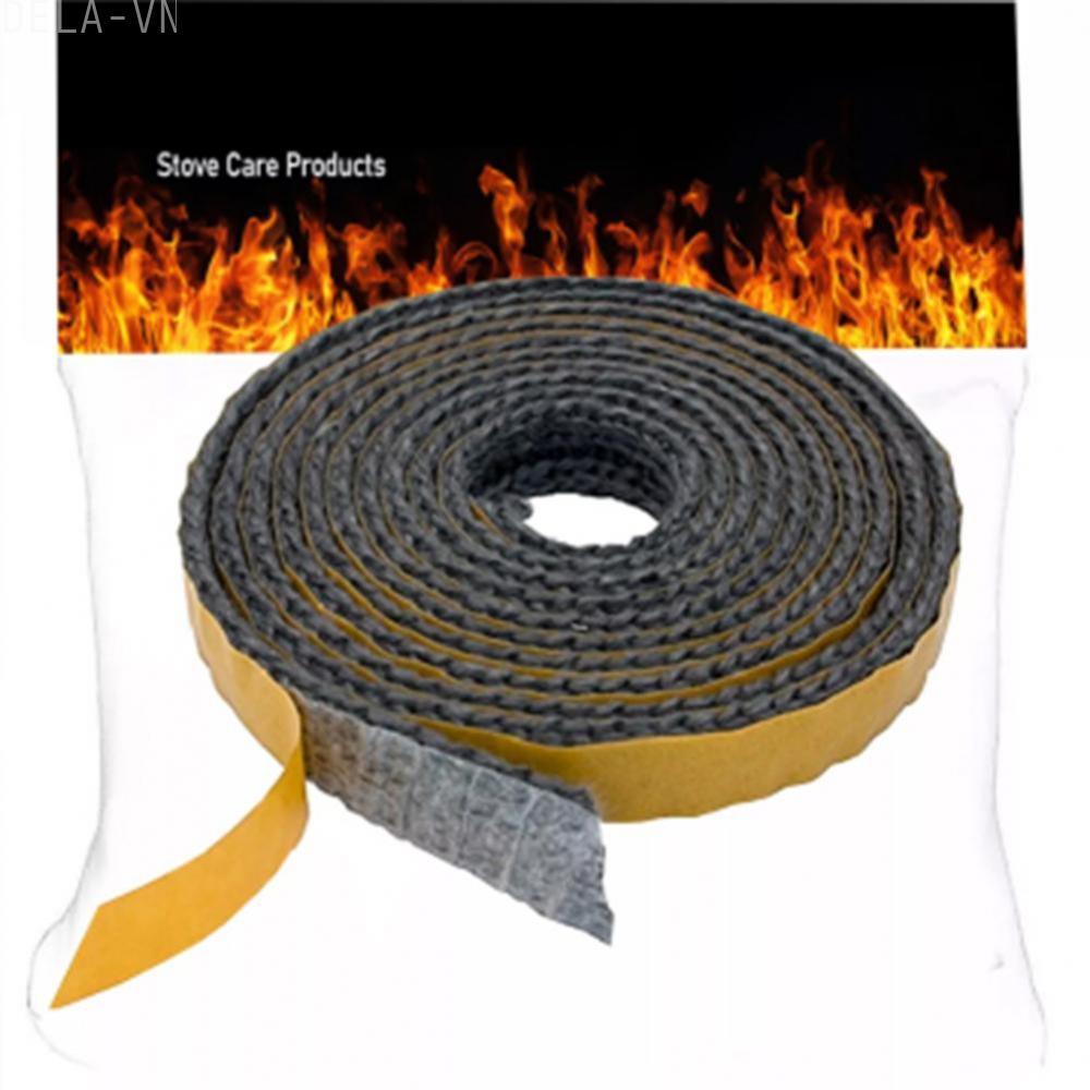 Fiberglass Seal Tape 3mm Black for Efficient Fireplace and Chimney Use#DELA