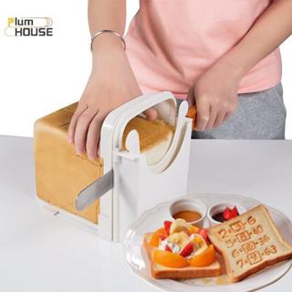 Máy thái bánh mì PlumHOUSE Máy thái bánh mì nướng có thể điều chỉnh Máy cắt lát bánh mì bằng nhựa có thể gập lại Dụng cụ hướng dẫn cắt bánh mì cho bánh mì tự chế Nhà bếp nướng VN