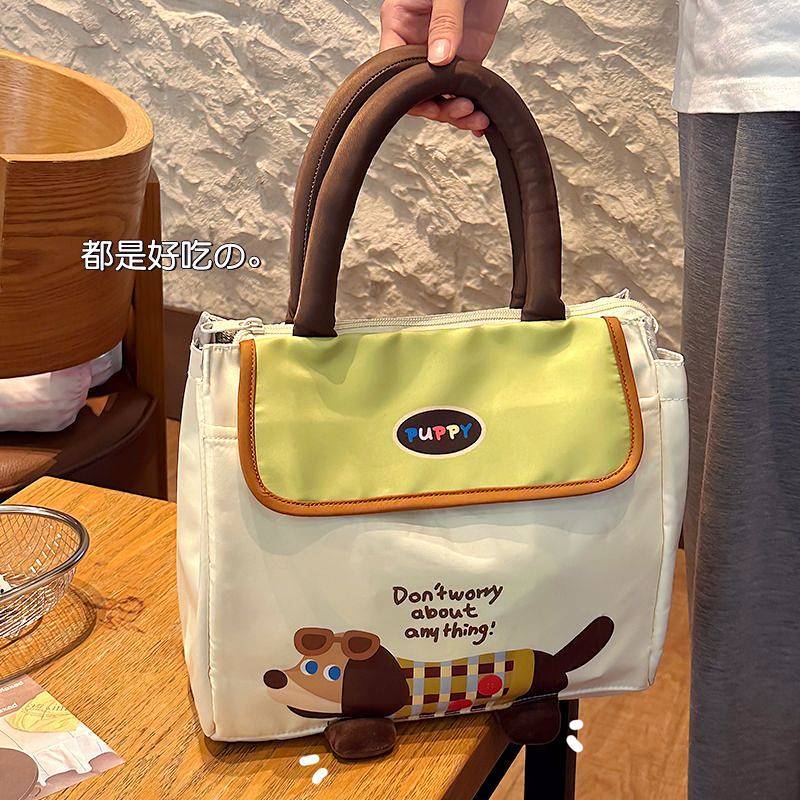 Cartoon Cute Lunch Box Bag Large Capacity Thermal Bag Good-looking Student Office Worker Bag out Lun