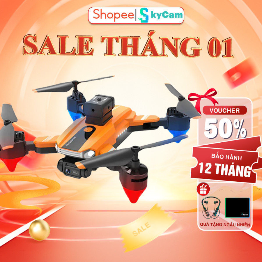 Flycam S13 pro camera HD, Flycam máy bay điều khiển từ xa mini, đèn led nhấp nháy, tránh vật cản