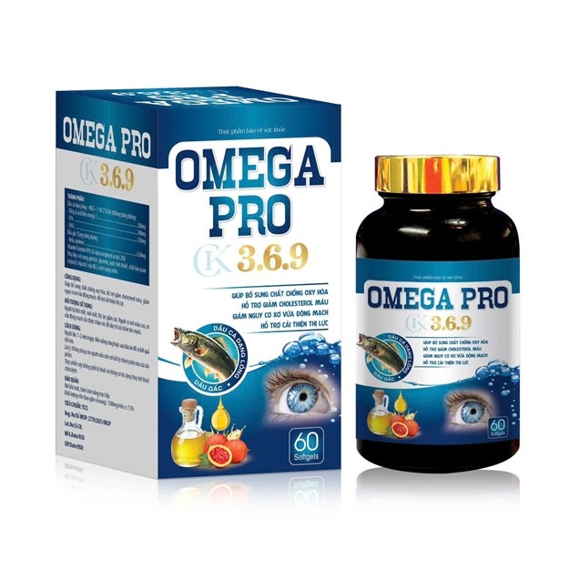 Omega Pro 3.6.9 H60v Sản phẩm hỗ trợ toàn diện cho sức khỏe dựa trên sự kết hợp của các axit béo