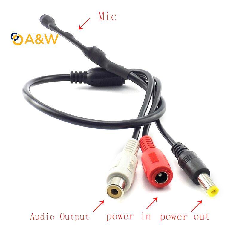 A & W Spy Hidden Mini Audio CCTV Micro MIC DC 15V Hệ thống an ninh DVR