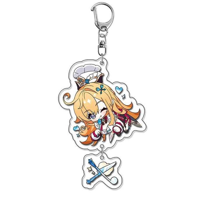 Gantungan Kunci Genshin Impact Akrilik Transparan Keychain Escoffier Souvenir Ifa Hadiah Kado Birthd