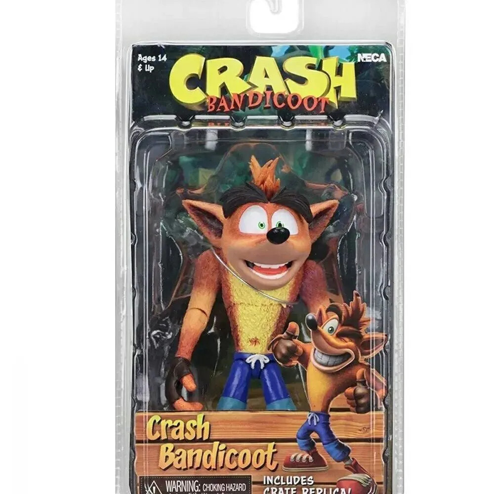 QunNECA Crash Bandicoot 20cm Crash Bandicoot 20cm Crazy Trilogy Có thể di chuyển được