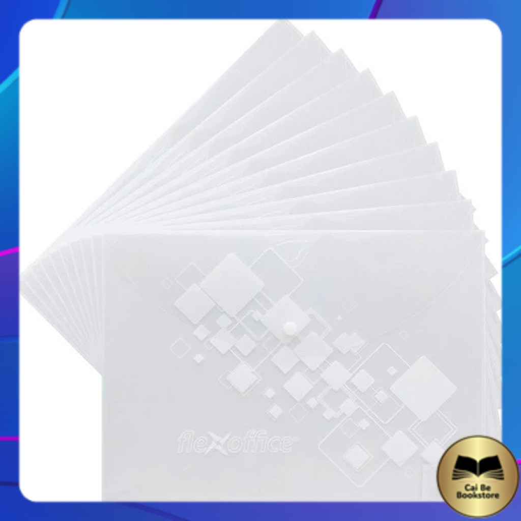 [Có VAT] Xấp 10 Bìa nút Flexoffice F4 CBF01 trong dẻo, nút chắc chắn -  NHÀ SÁCH CÁI BÈ