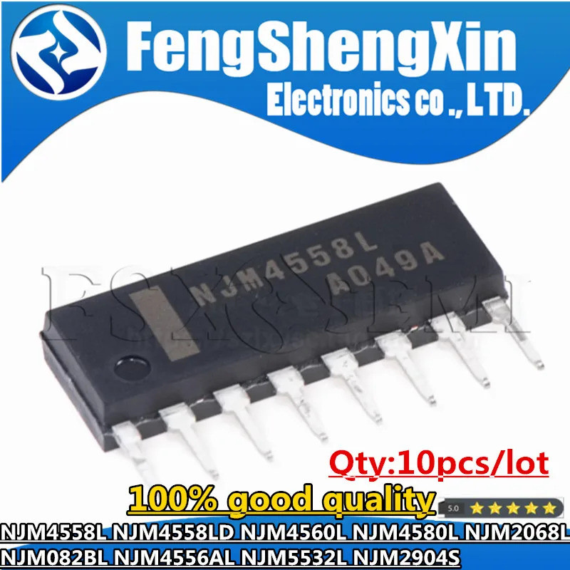 10 chiếc NJM4558L NJM4558LD NJM4558 NJM4560L NJM4580L NJM2068L NJM082BL NJM5456AL NJM5532L NJM2904S 