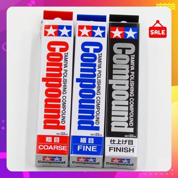 X-Gel đánh bóng 87068 87069 87070- Tamiya Polishing Compound Coarse / Fine / Finish - GDC